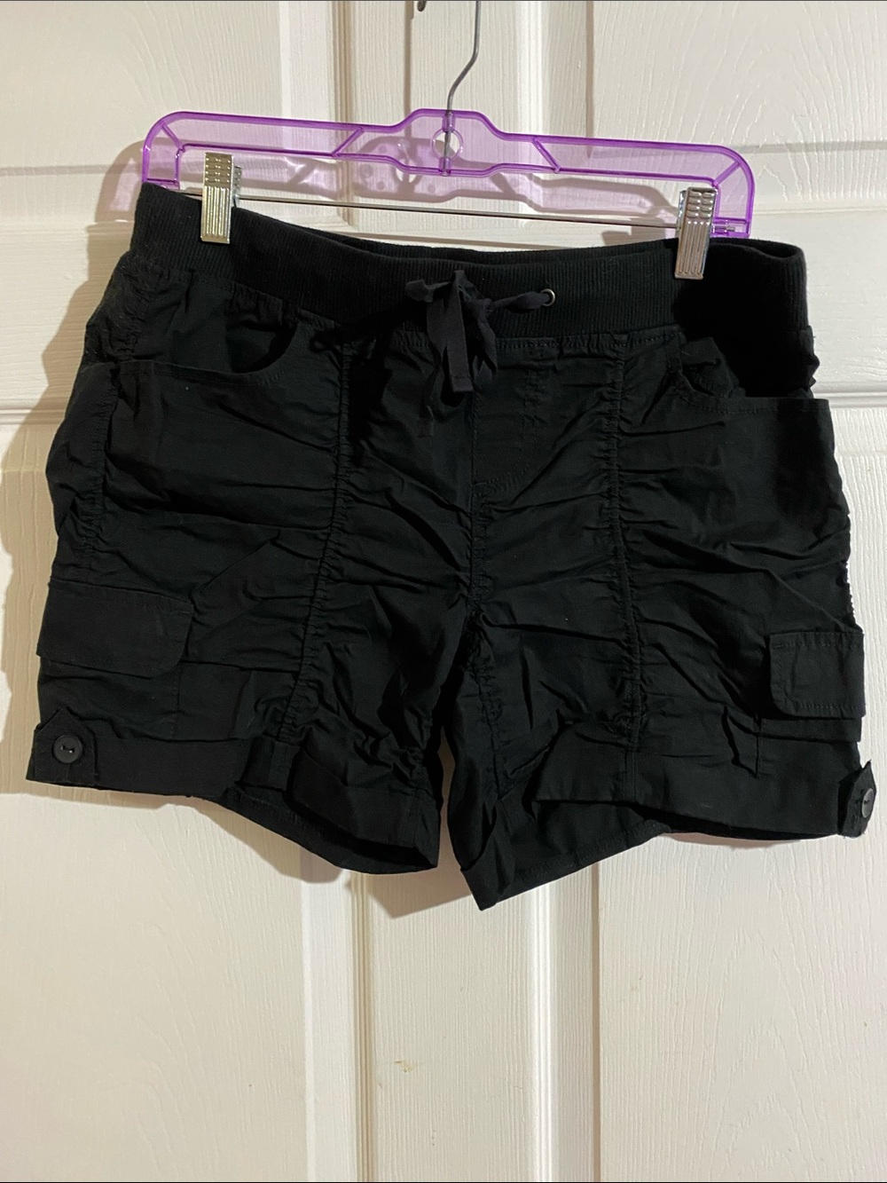 Black juniors, Drawstring Cargo Shorts